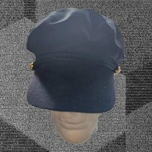 Target Women's Navy Newsboy Cap with Gold Accent